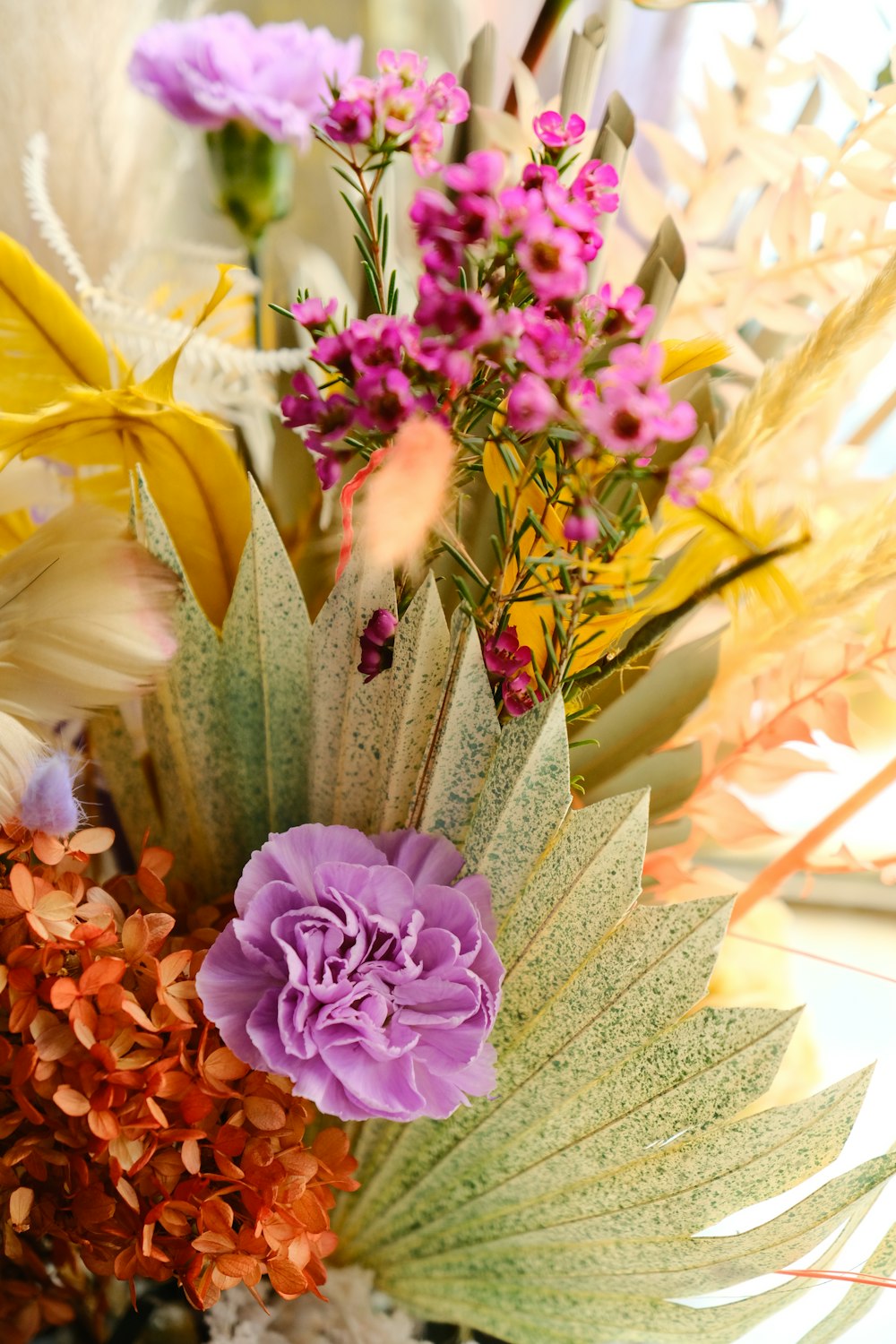 pink and white flowers with green leaves