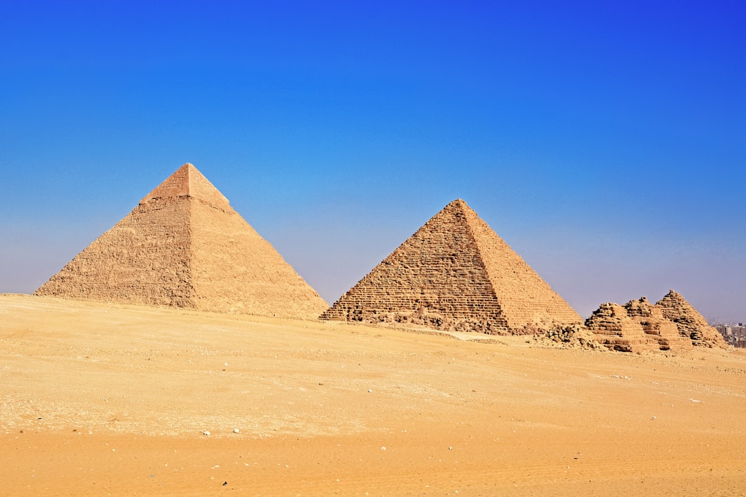 pyramid of giza in the desert