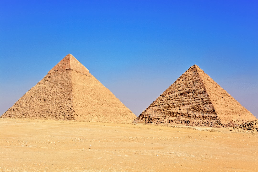 pyramid of giza in the desert during daytime