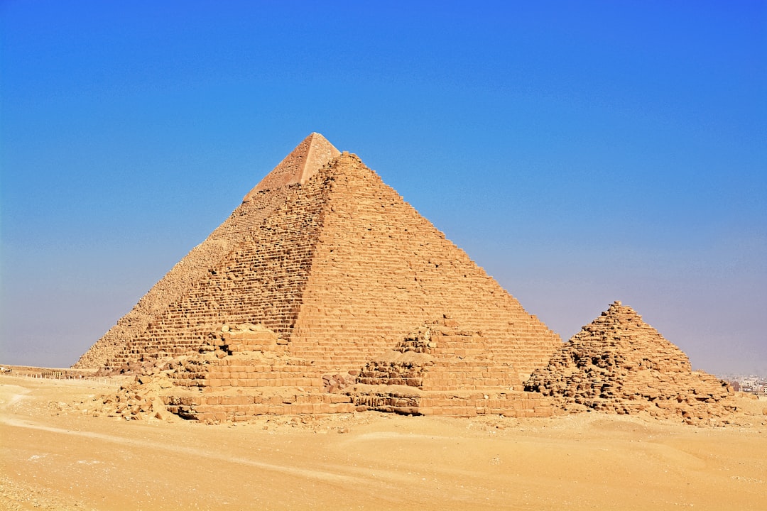 pyramid of giza in the desert