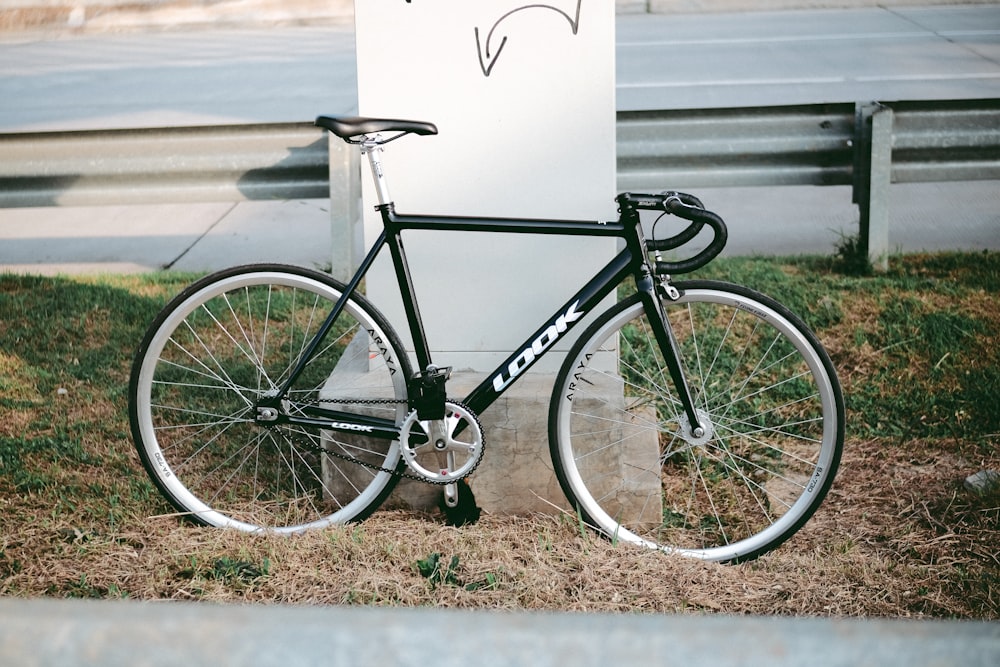 black and gray road bike