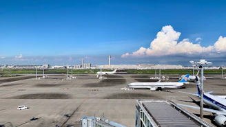 white airplane on gray concrete road during daytime