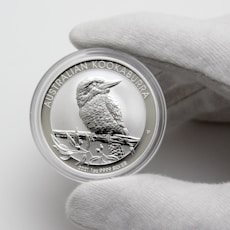 silver and gold round coin