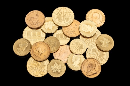 A collection of rare coins displayed beautifully.