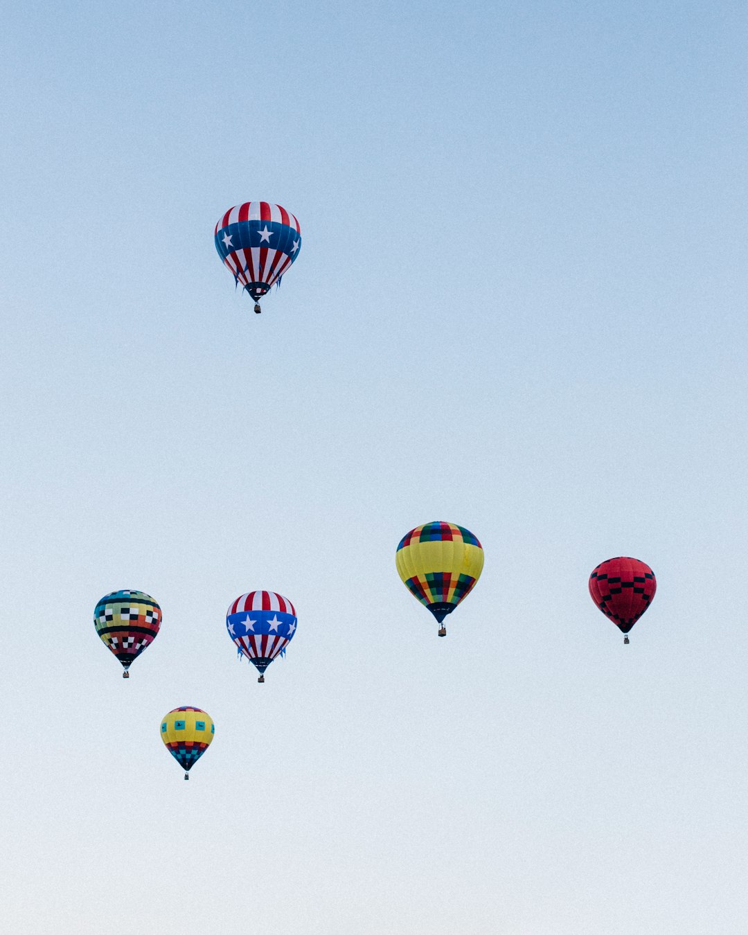 hot air balloons in the sky