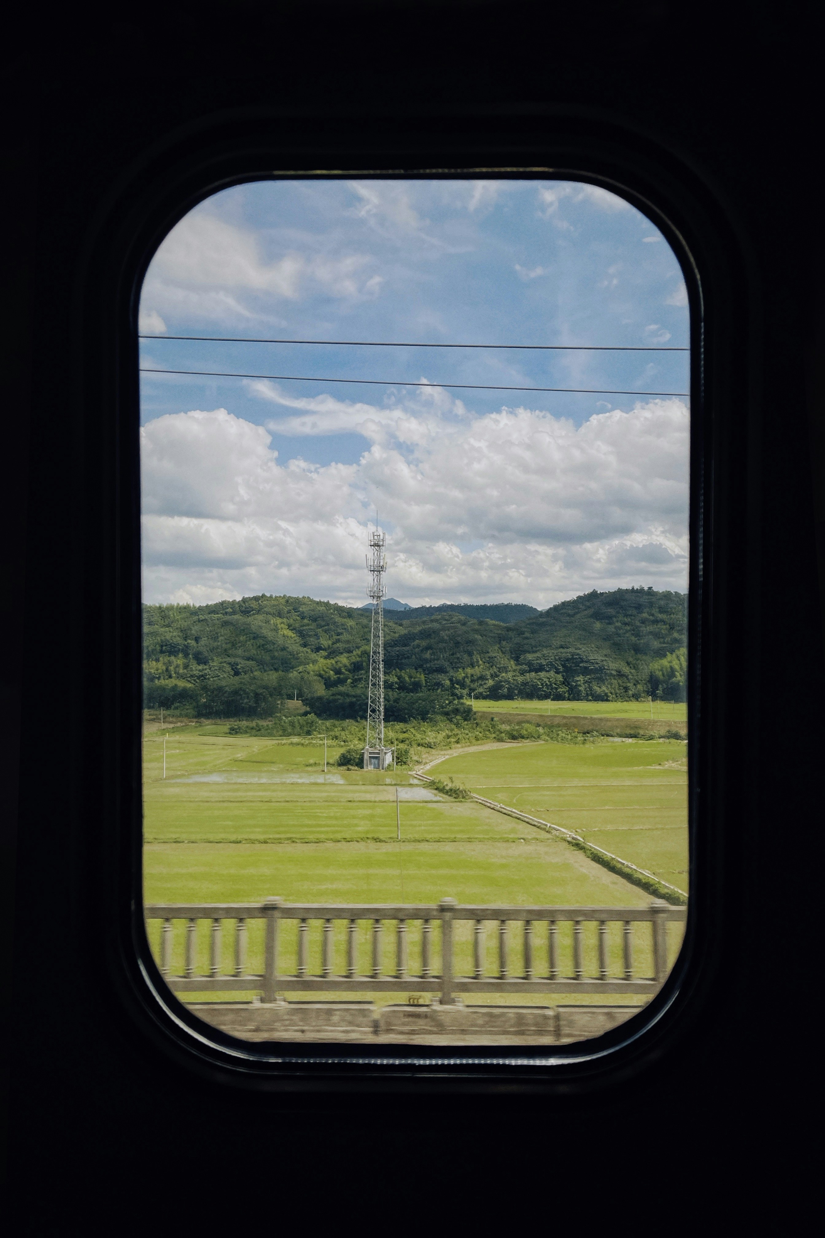Local train in rural Japan transporting travelers