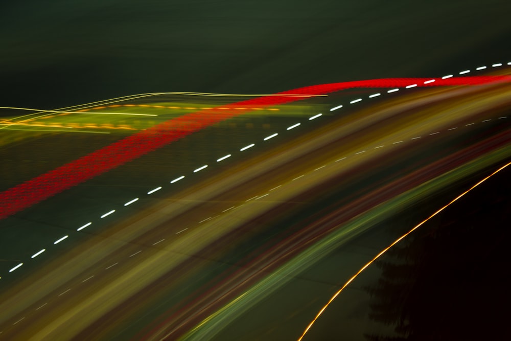 time lapse photography of road during night time