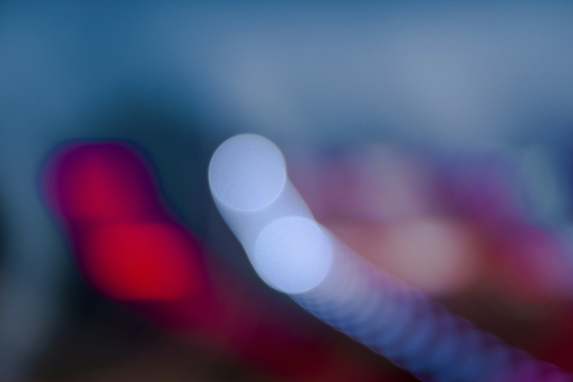white and red bokeh lights