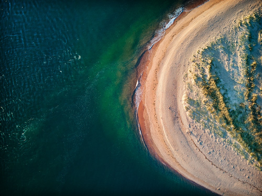 aerial view of beach during daytime