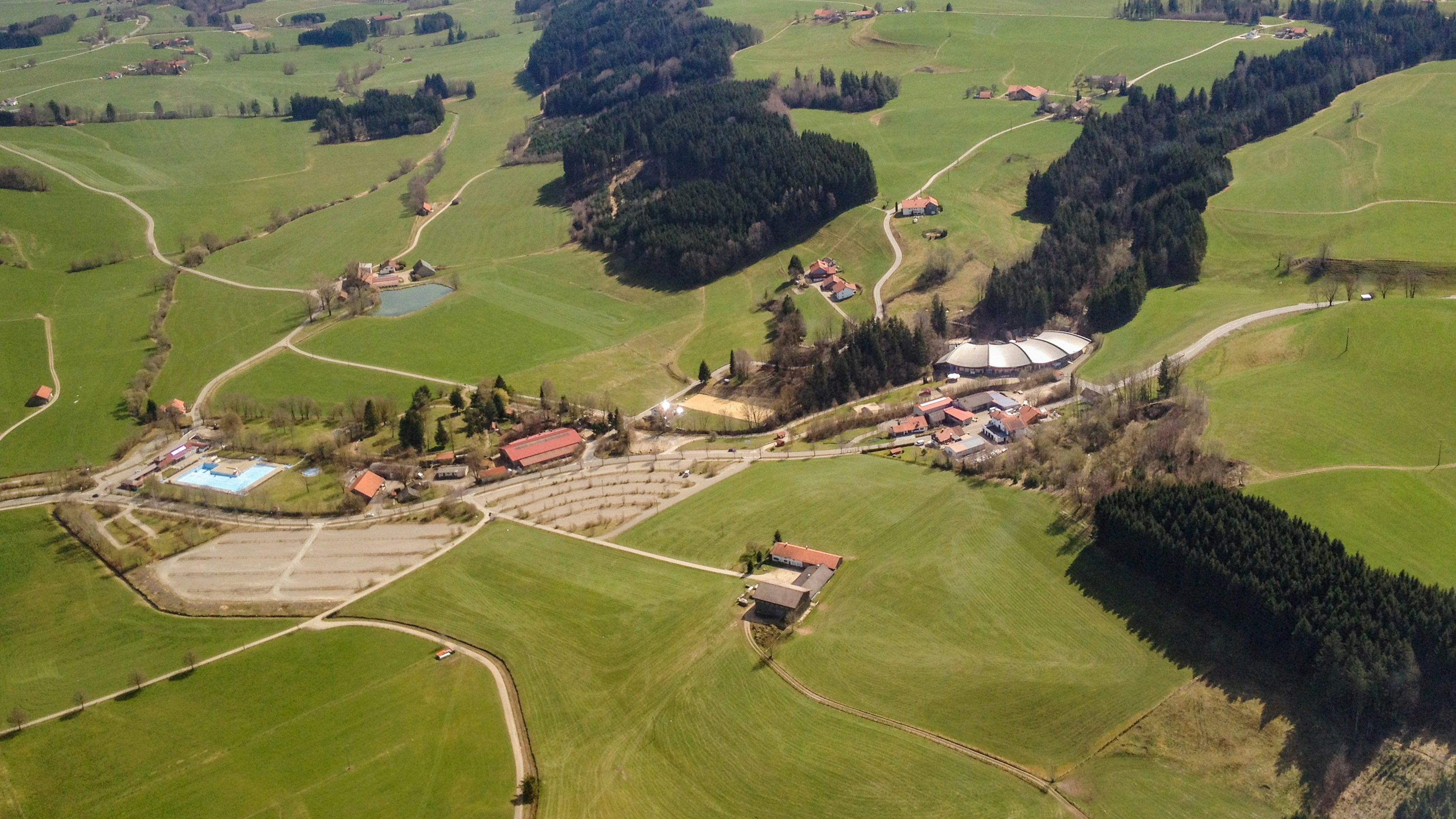 aerial view of green grass field during daytime