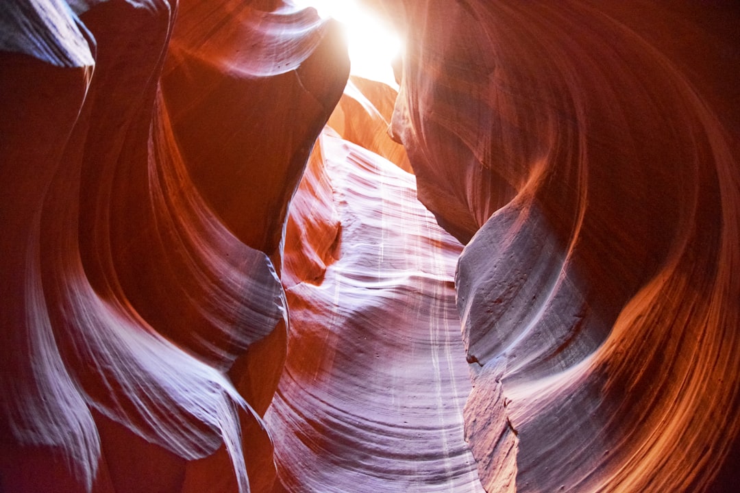 brown and white cave interior