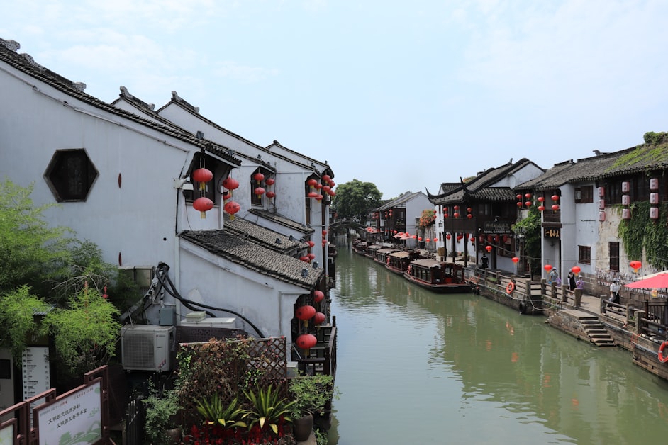 Suzhou canal boat - traditional waterway