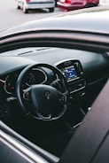 black bmw car steering wheel