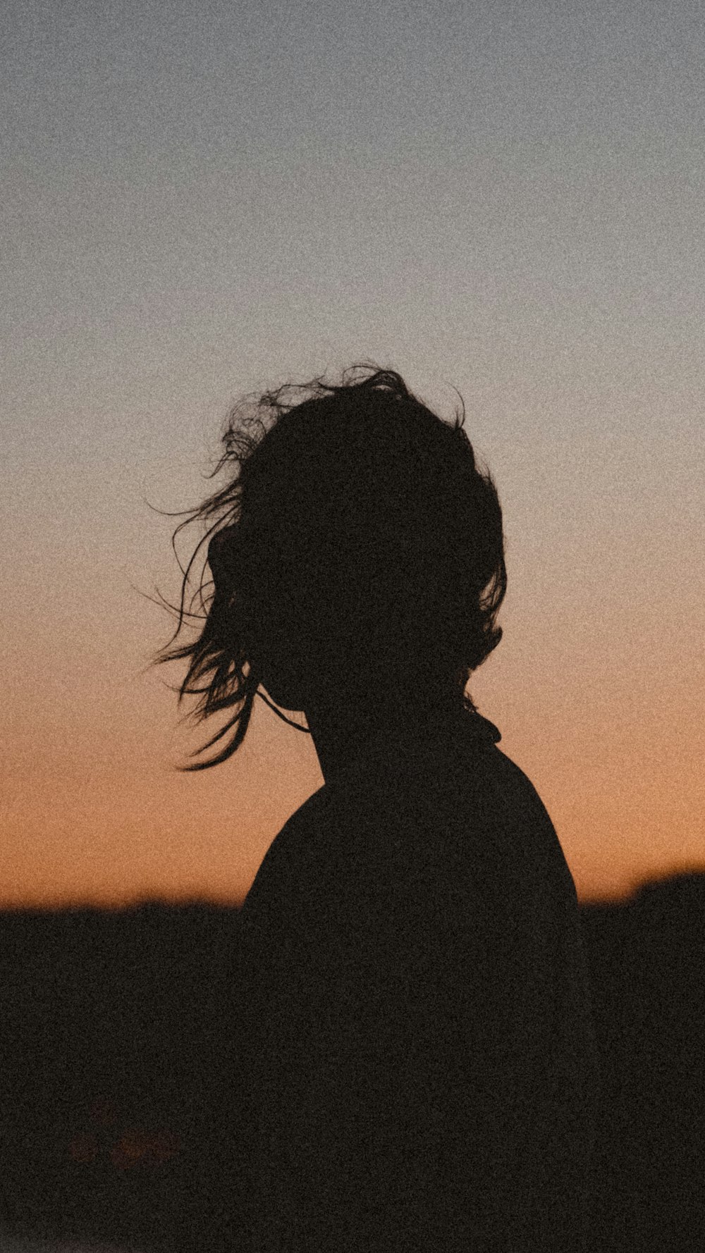 silhouette of person during sunset