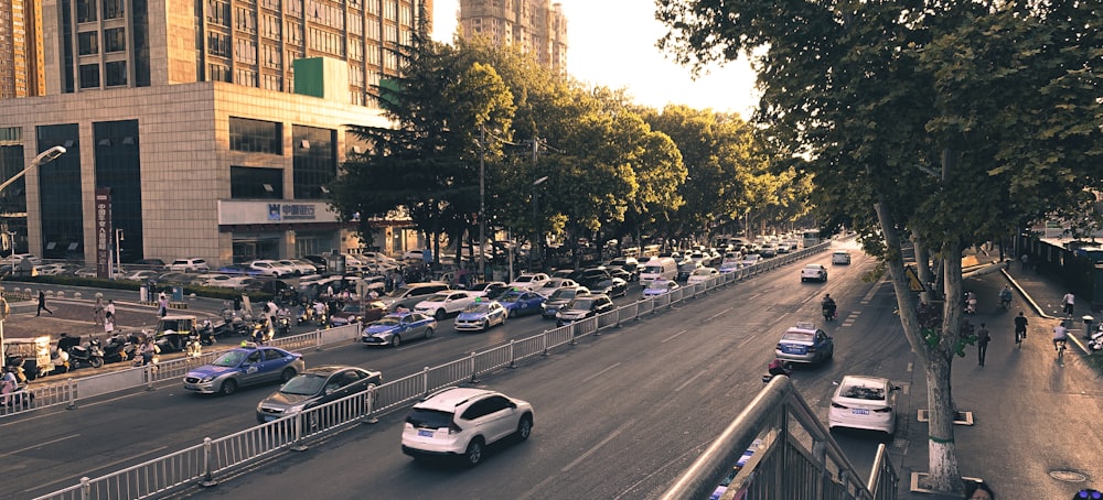 cars parked on the side of the road during daytime