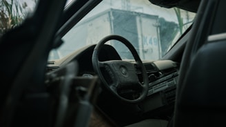 Before-and-after side-by-side of a dusty SUV’s interior restored to spotless condition with deep cleaning.