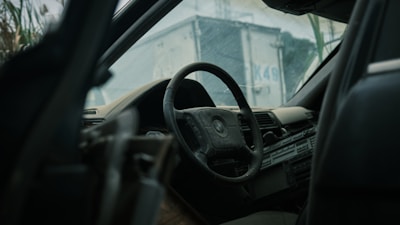 Before-and-after side-by-side shots showing a truck's interior transformed from dusty to spotless.