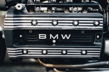 black and silver mercedes benz car engine