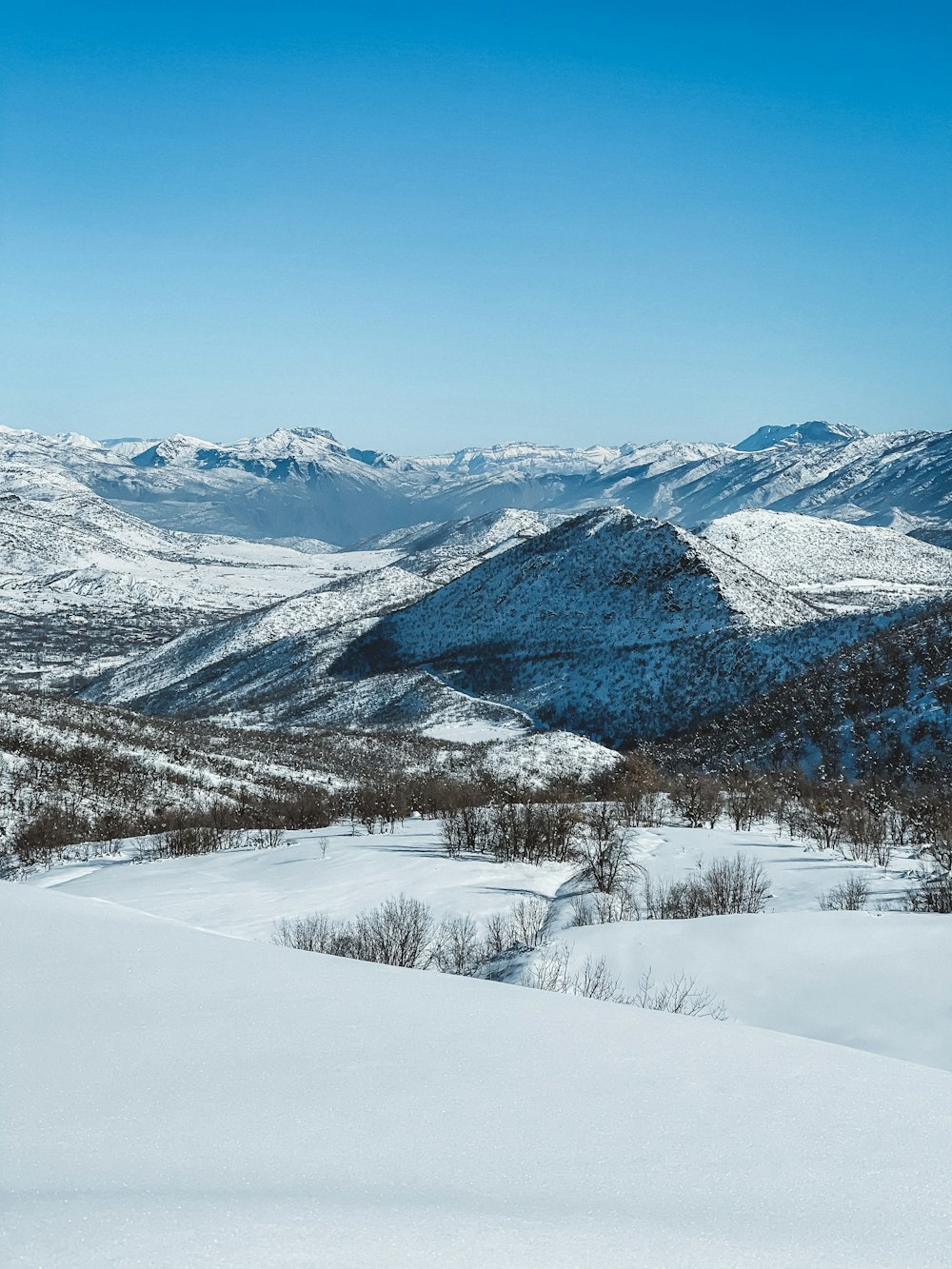 snow covered mountains during daytime