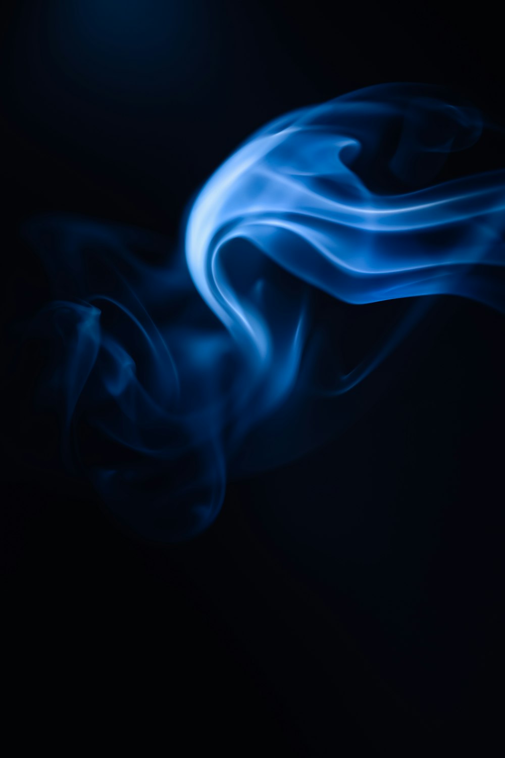 blue and white smoke illustration