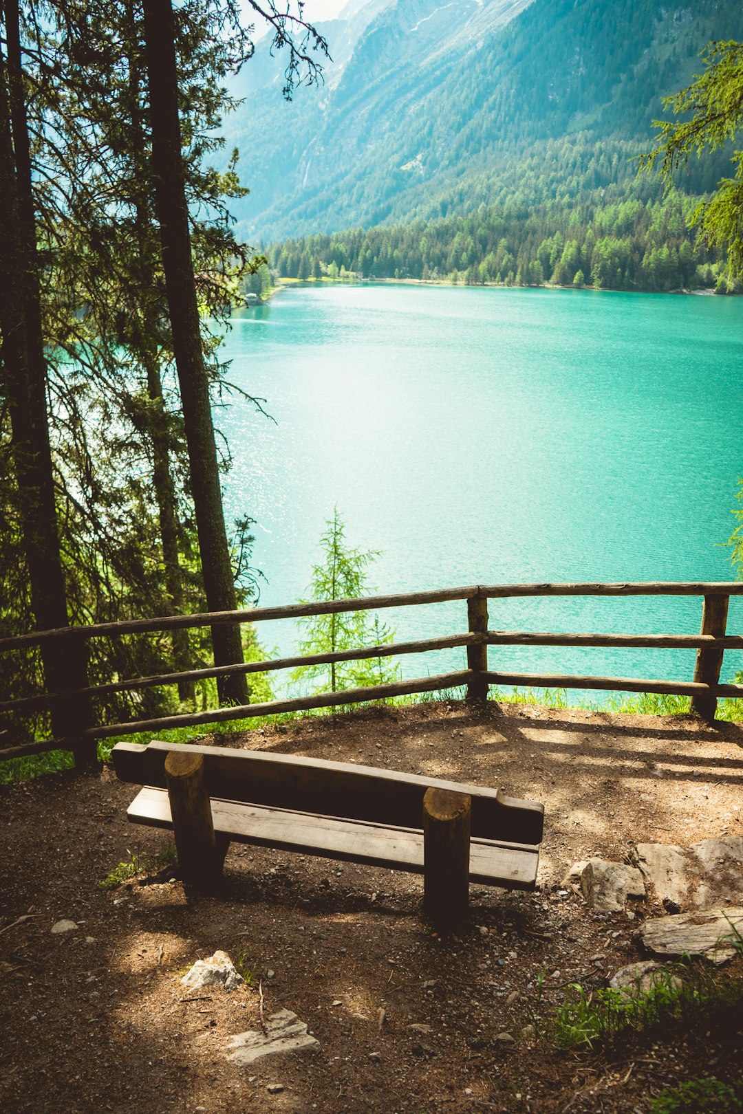 brown wooden bench near body of water during daytime