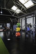black and yellow exercise equipments