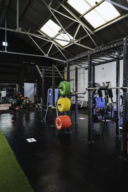 black and yellow exercise equipments
