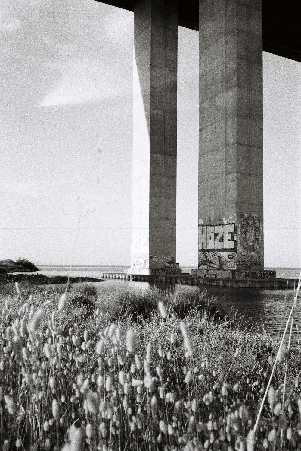 grayscale photo of concrete building