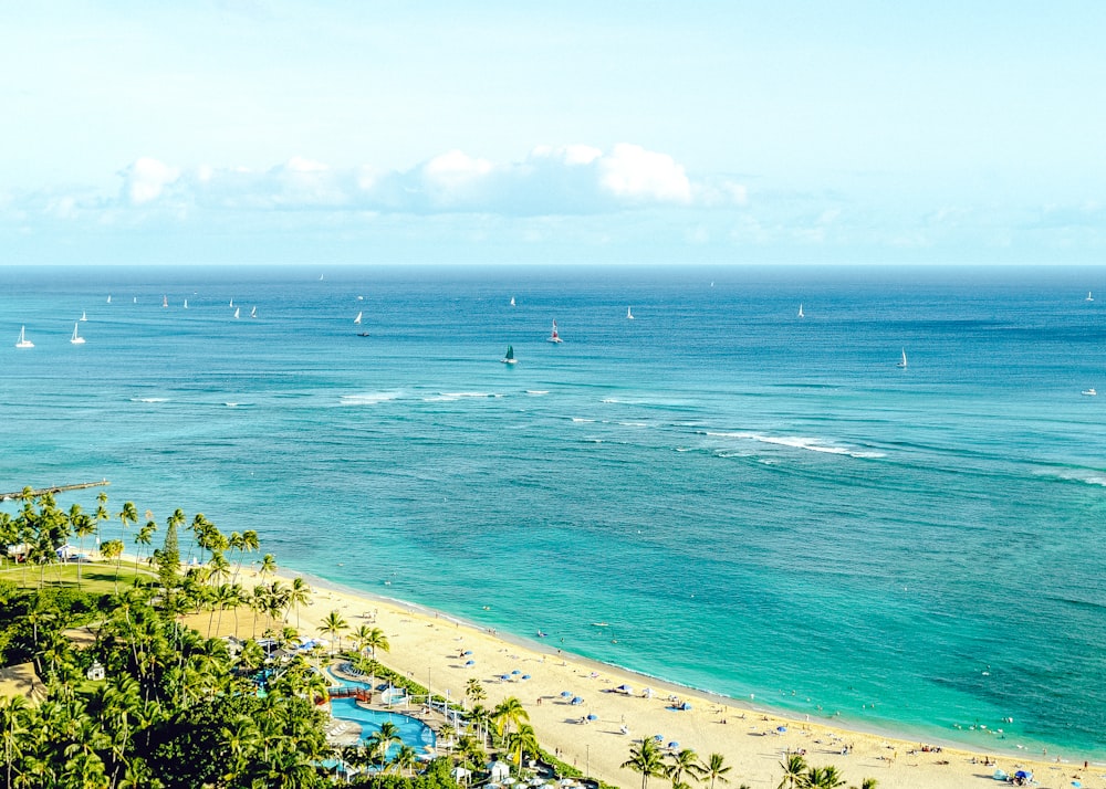 Vue aérienne de la plage pendant la journée