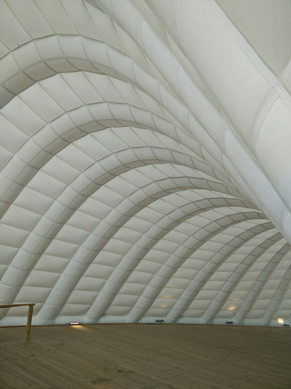 white and black ceiling with lights