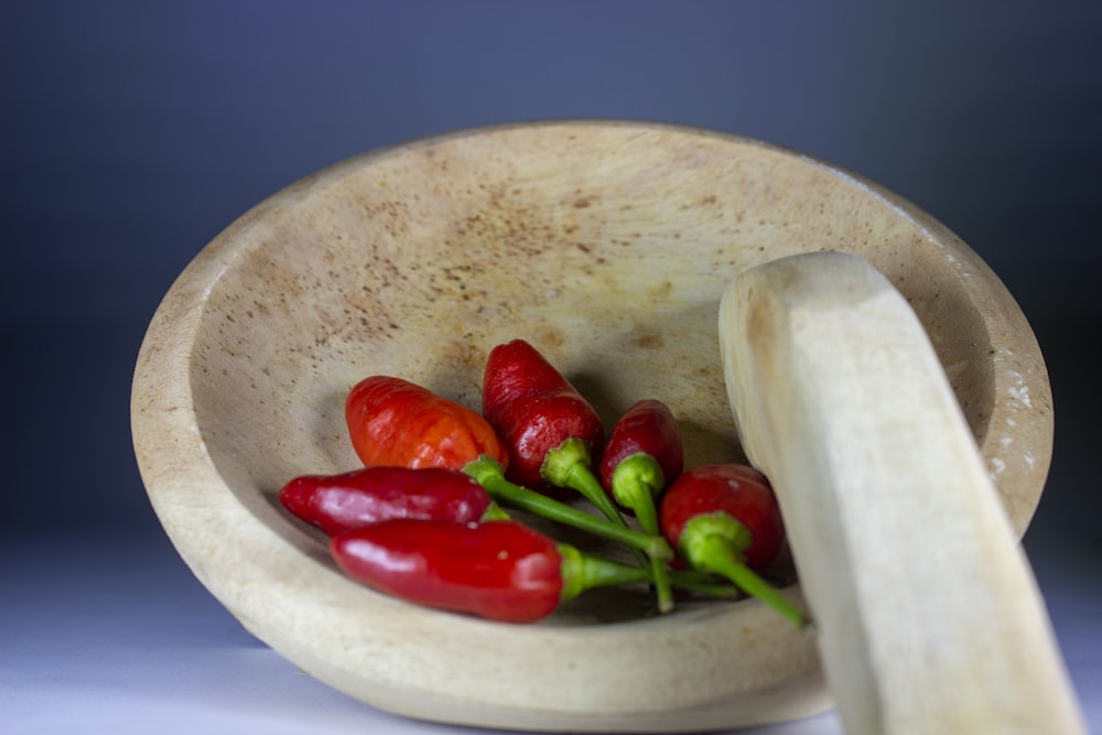 red chili on white ceramic bowl