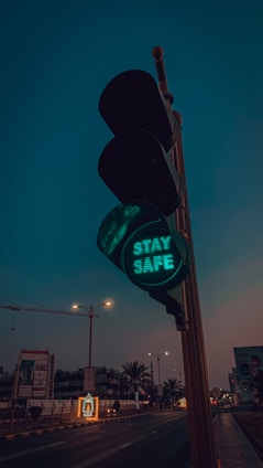 green traffic light turned on during night time