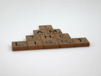 brown wooden blocks on white surface