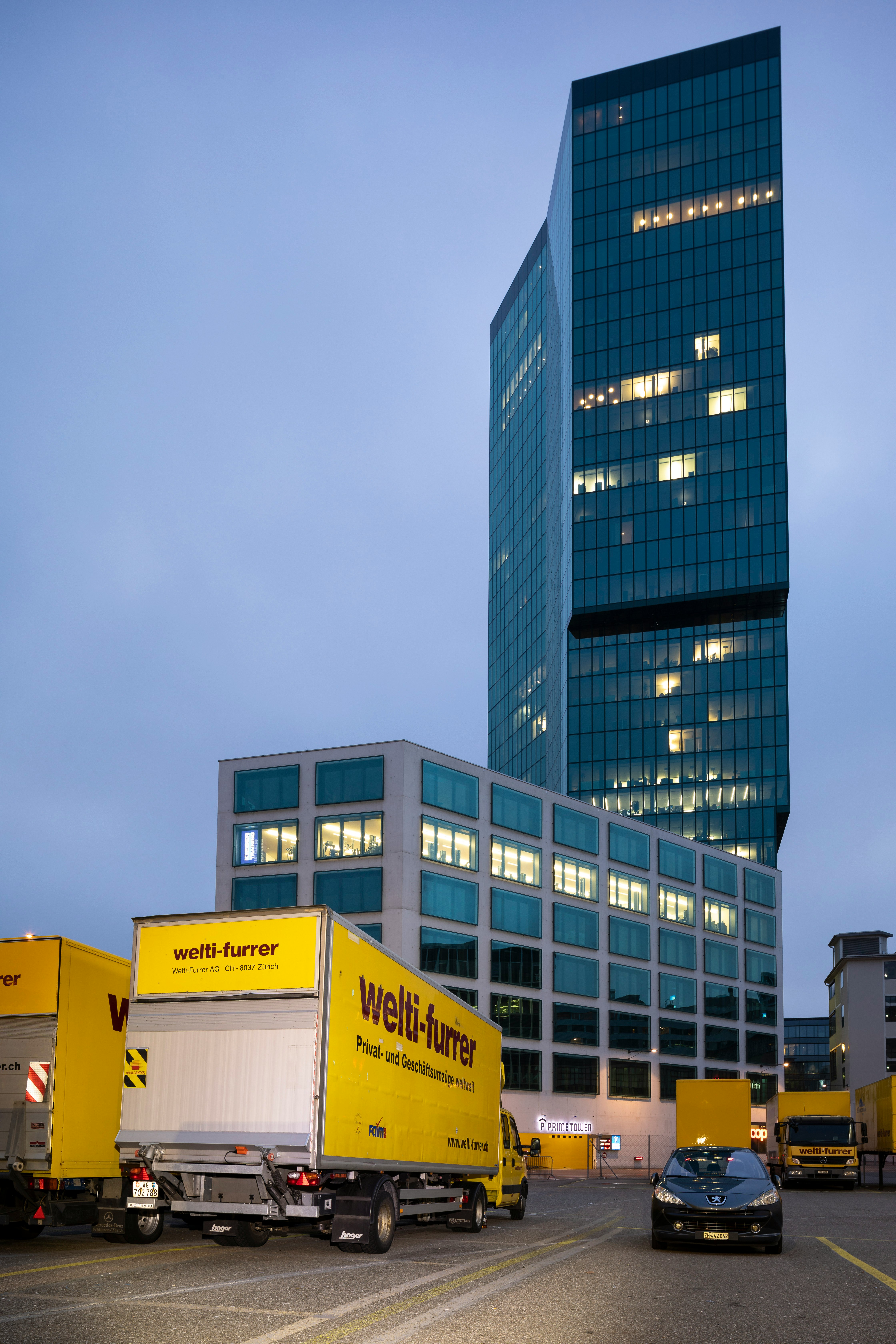 blue and yellow building under blue sky during daytime