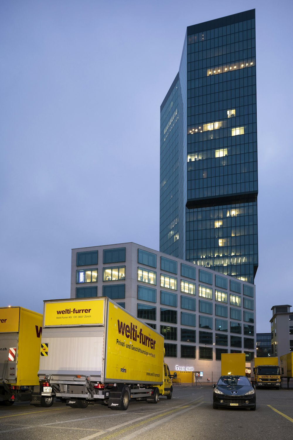 blue and yellow building under blue sky during daytime