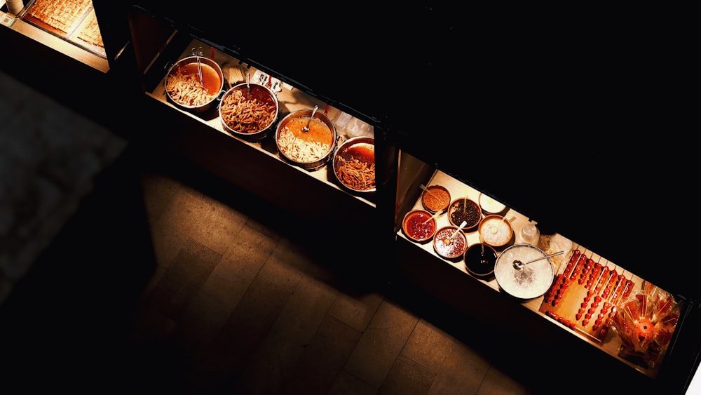 cupcakes on black metal tray