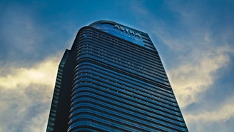 blue and gray high rise building