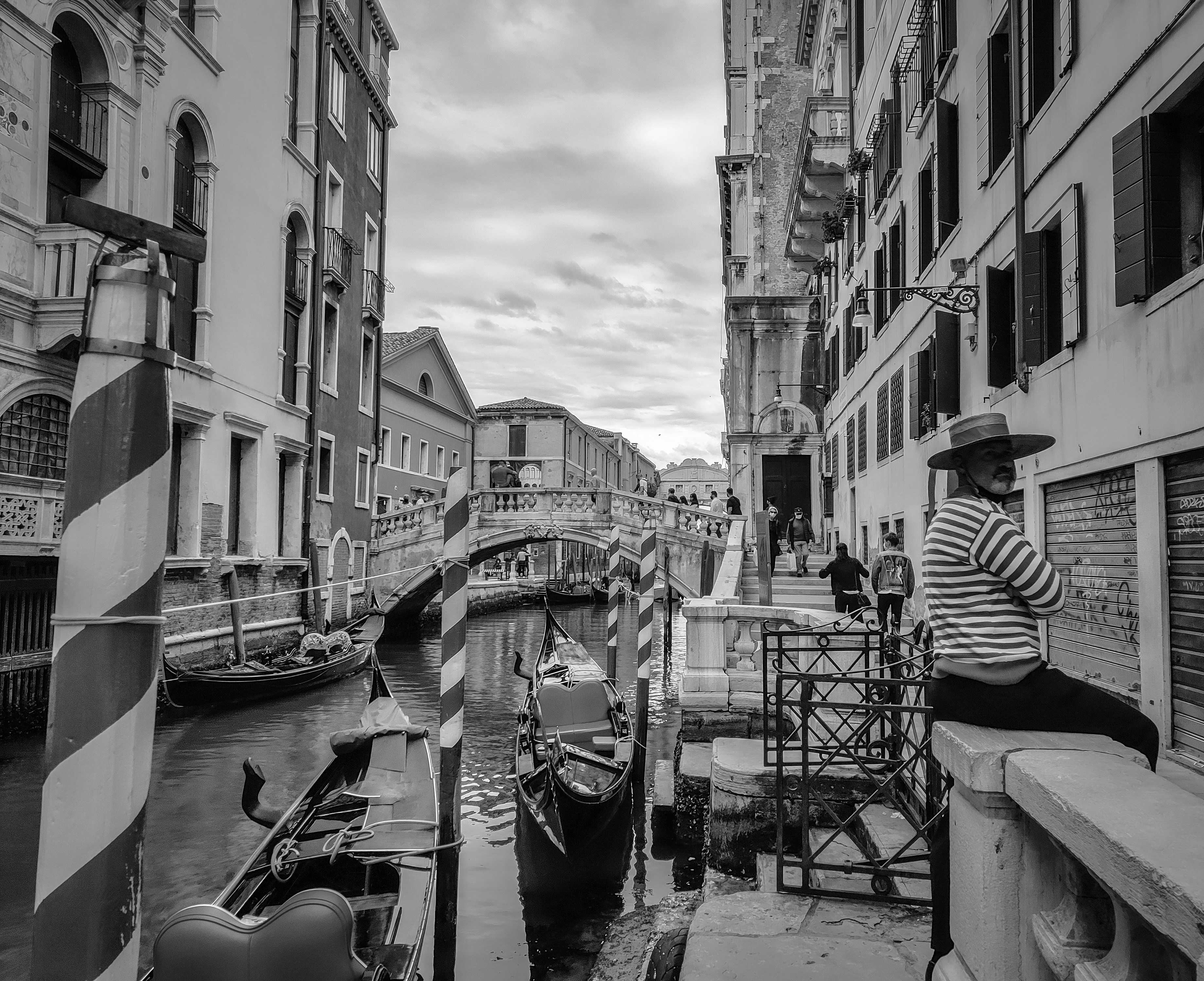 grayscale photo of venice grand canal