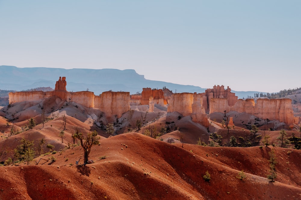 brown rock formation under blue sky during daytime