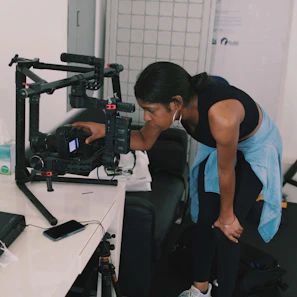 Customer examining a compact hidden camera detector at the hiby.co store.