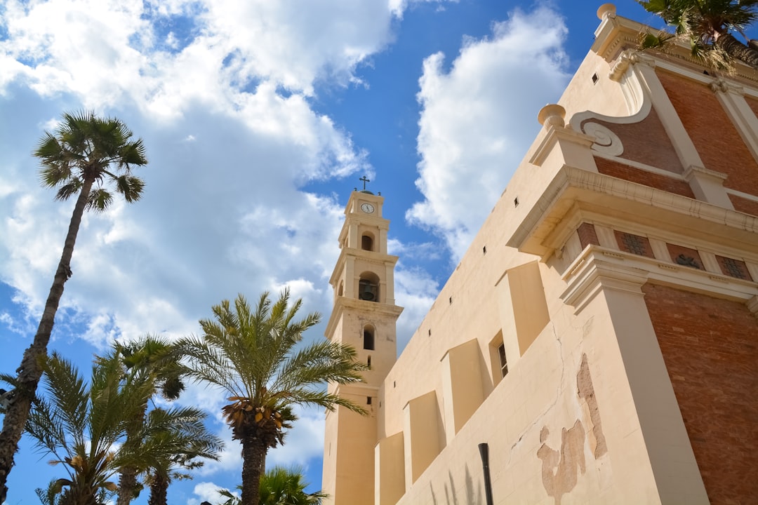 white concrete building near palm trees under blue sky during daytime