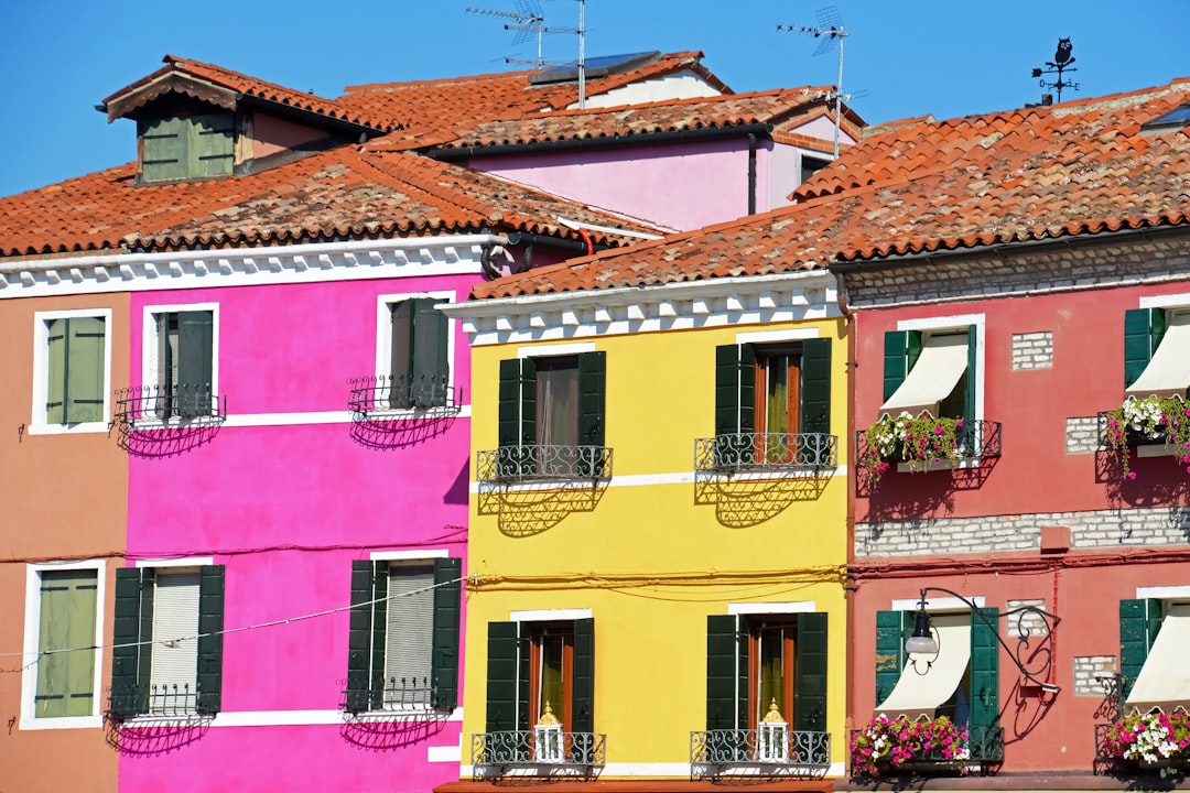 yellow and pink concrete building