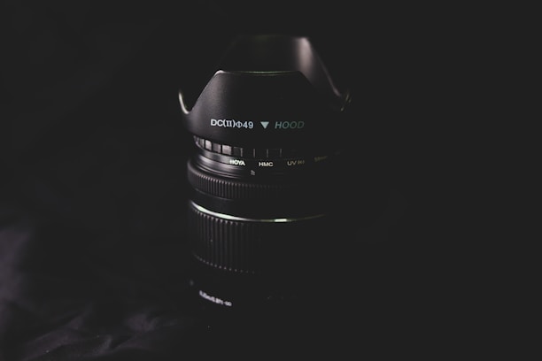 black and silver camera lens