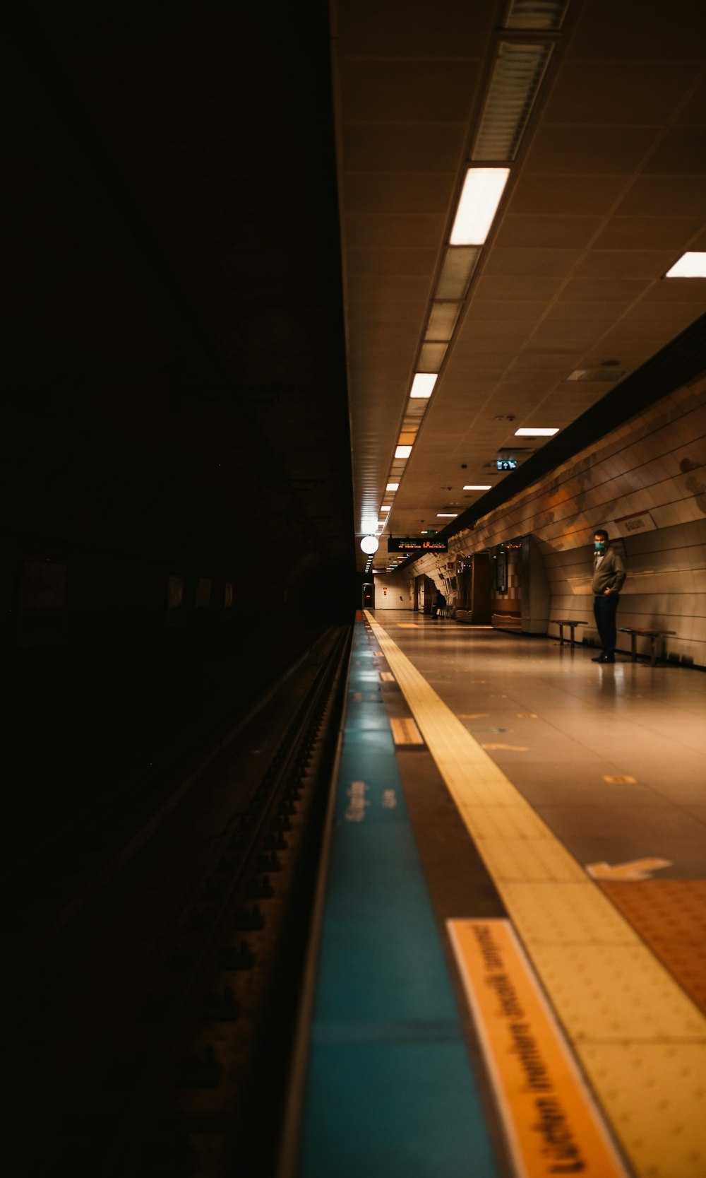 people walking on train station