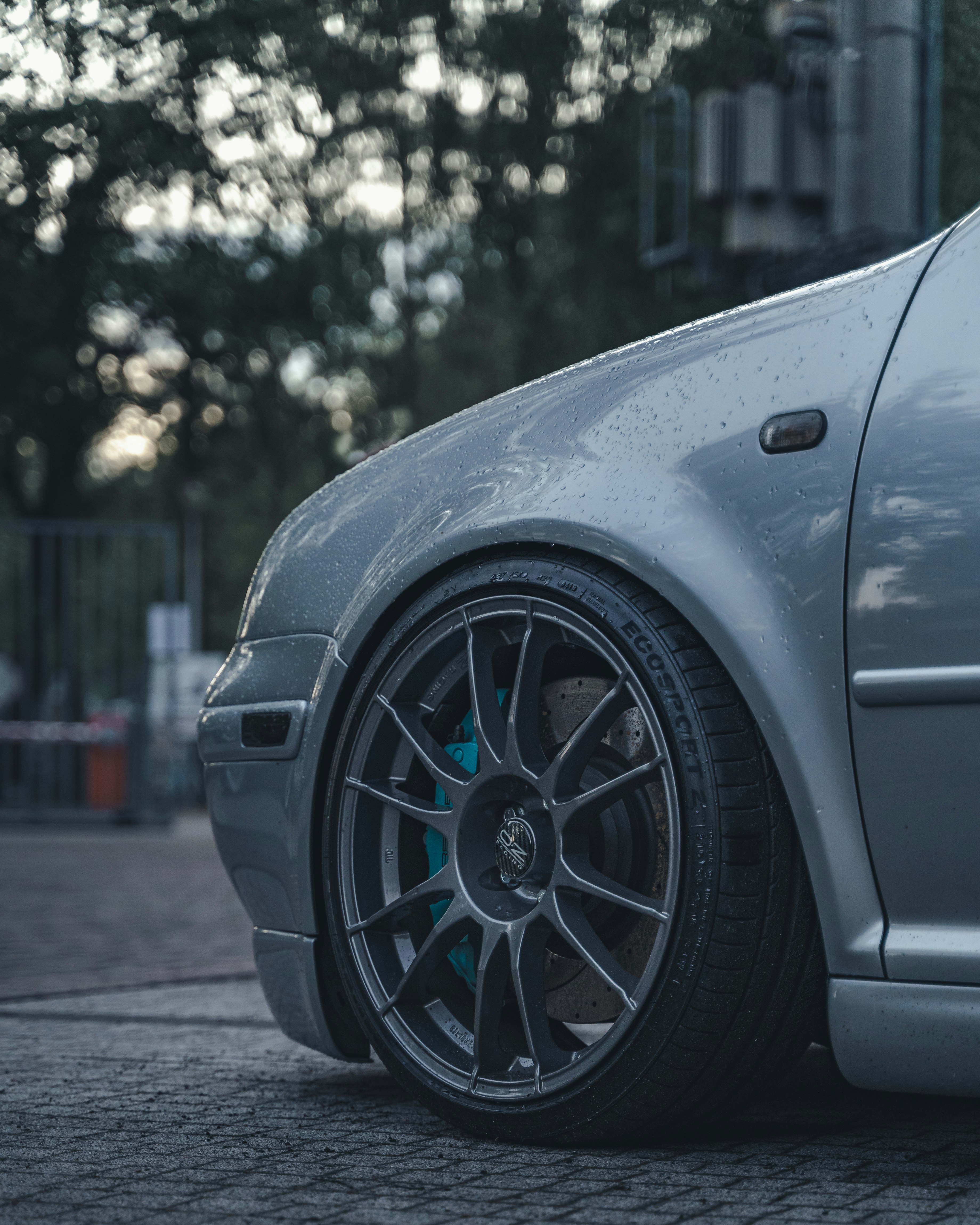 black car with black wheel