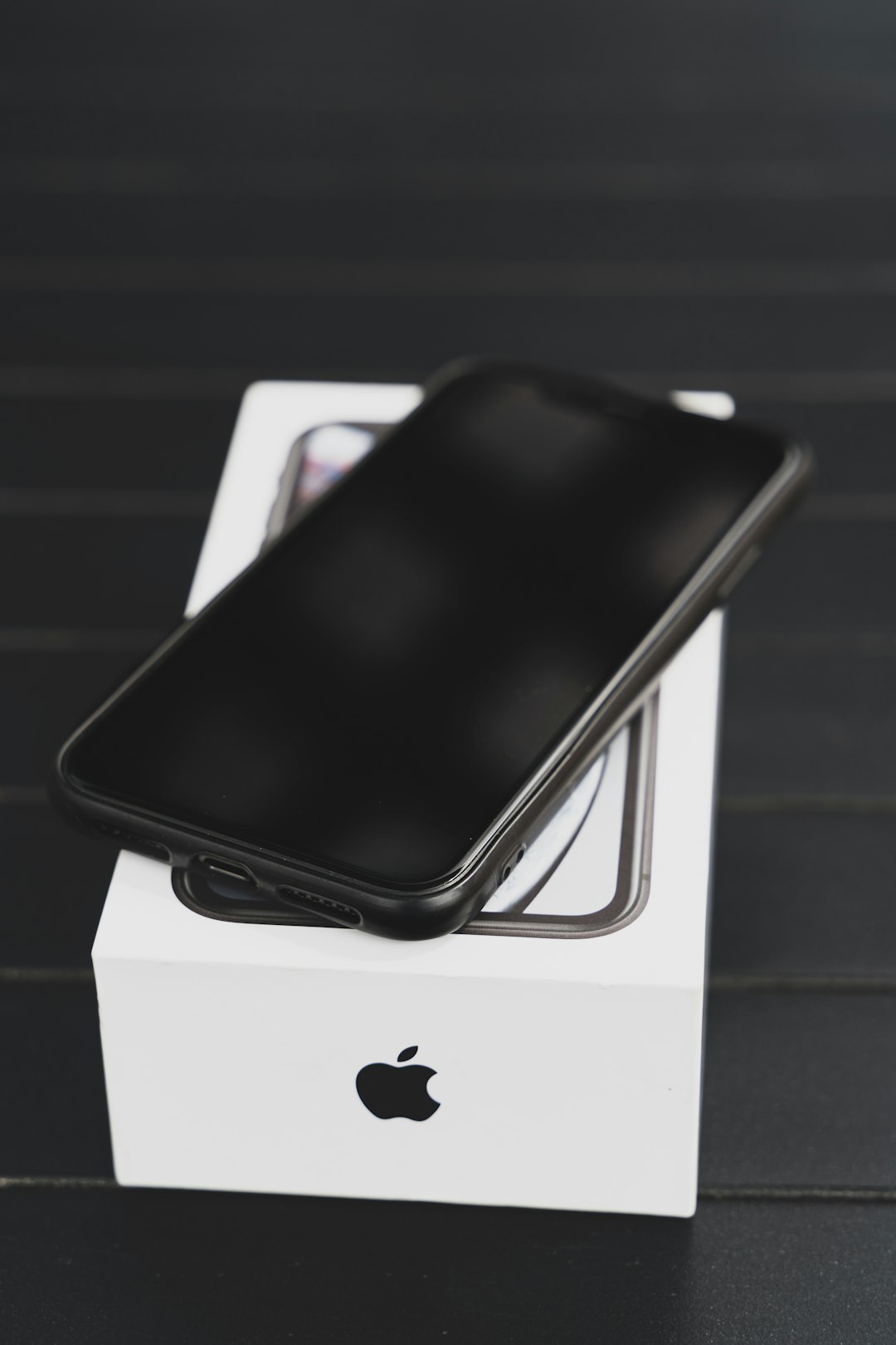 black iphone 7 on white box