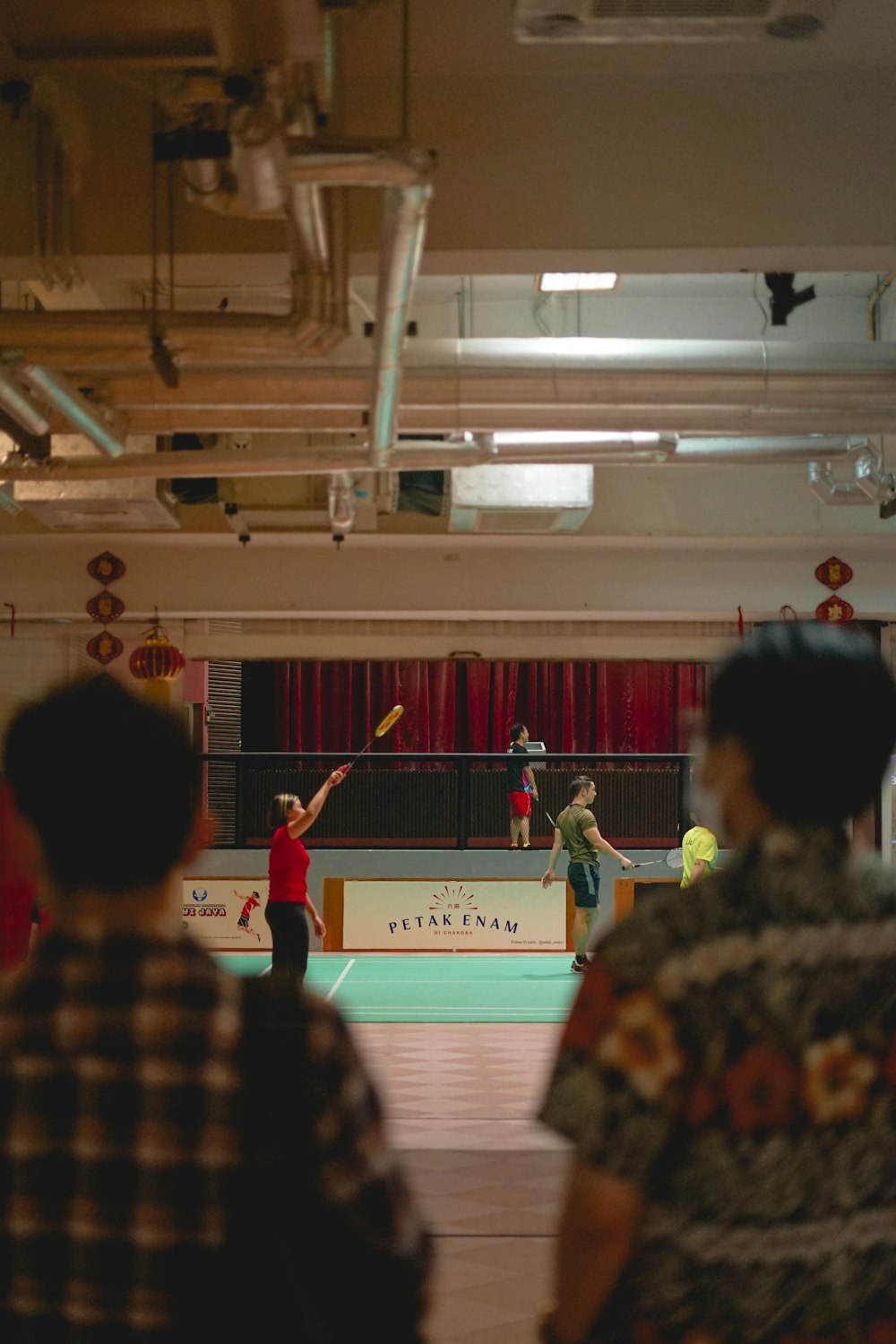 people playing billiard on stage