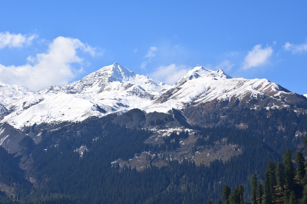 snow covered mountain under blue sky during daytime