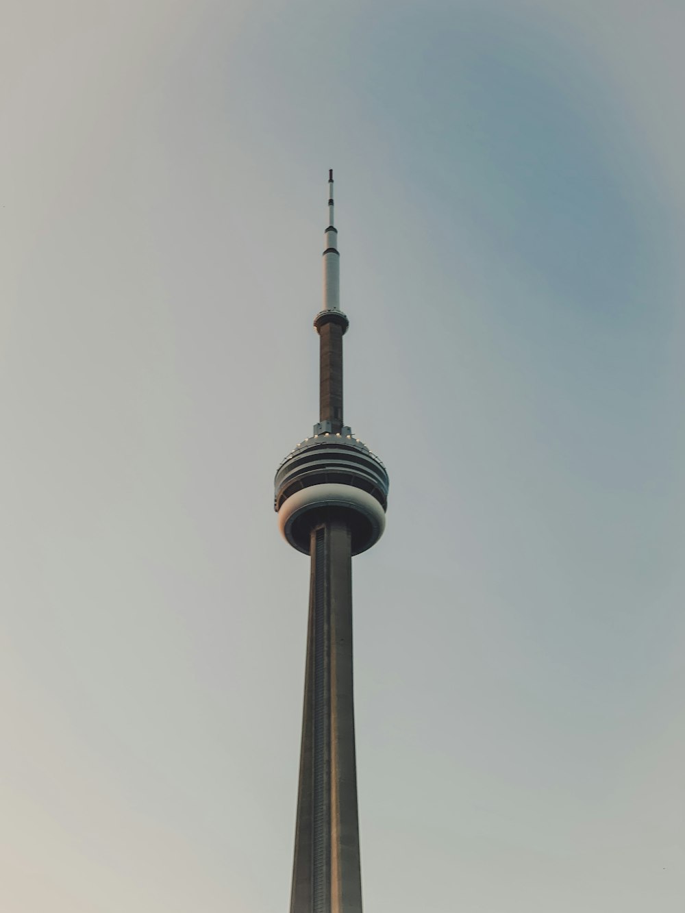 black and white tower under white sky