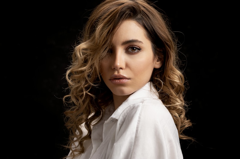 Stylish Greek woman in crisp white shirt